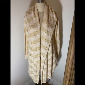Angel of the North chenille and cotton cream cardi